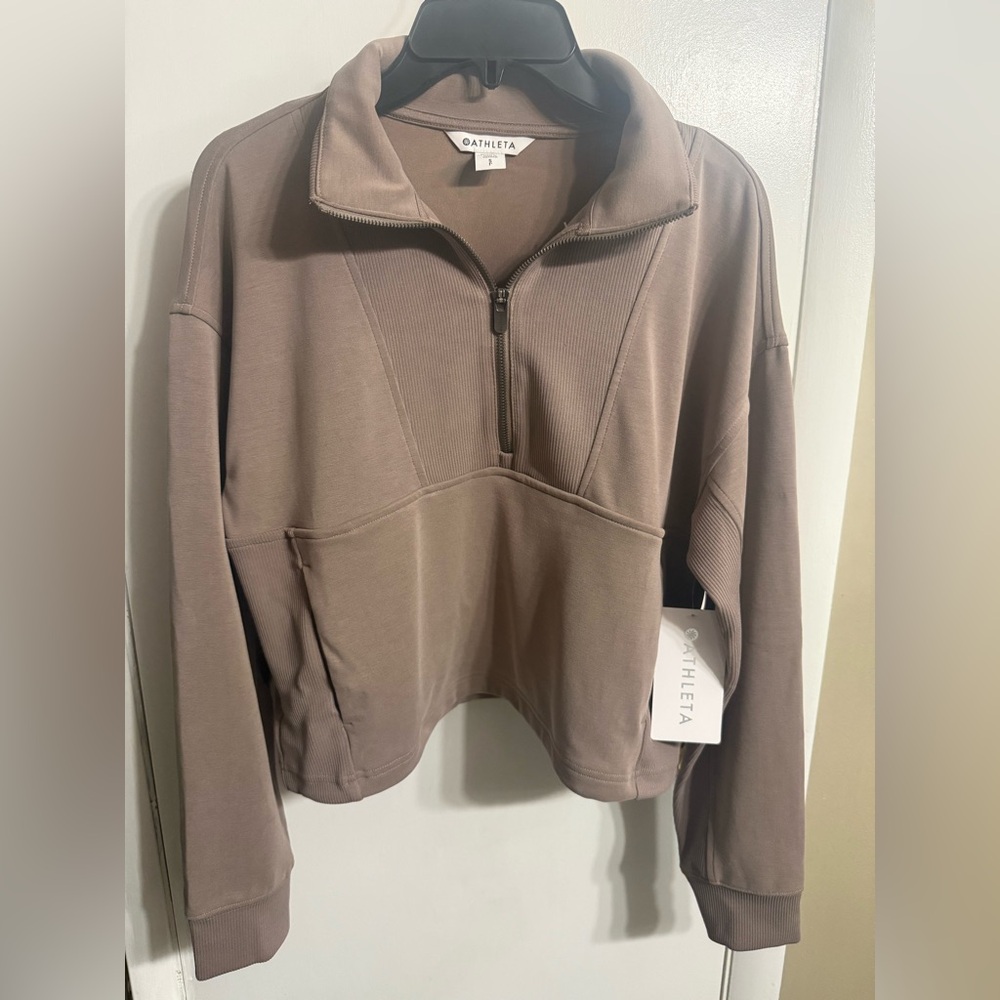 Athleta 1/4 pullover ribbed
